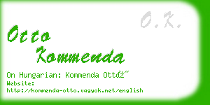 otto kommenda business card